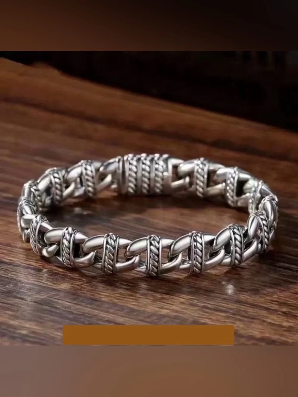 Solid 925 Sterling Silver Mens Bracelet 11mm Cuban Link Chain Solid Link